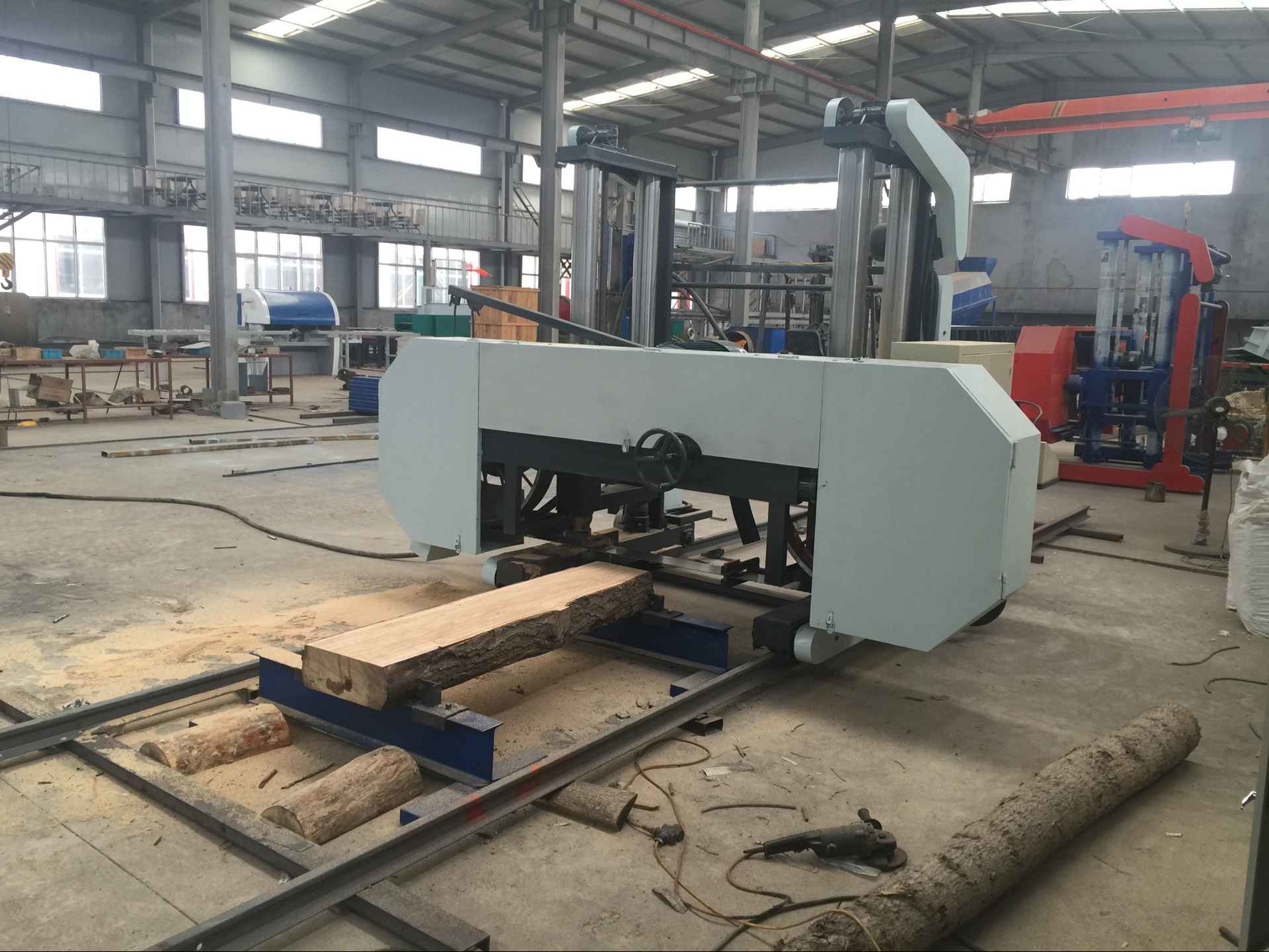 Large Wood Bandsaw Machine Heavy Duty Horizontal Band Sawmill