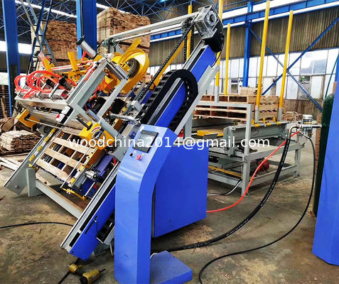Automatic Wood Pallet Making Machine, Pallet Nailing Machine with automatic palletizer, wood pallet production line
