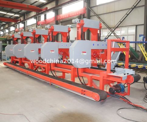 Center Wheel Design Wood Saw Machines Twin Vertical Bandsaw Sawmill Production Line