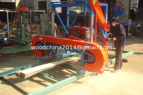 Wood Saw Machine MJ1000 Petrol wood cutting bandsaw saw mill machines gasoline/Diesel engine portable sawmill