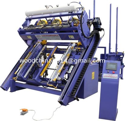automatic stringer pallet assemble machine euro sawdust blocks pallet nailing machine EURO wood pallet nailing machine