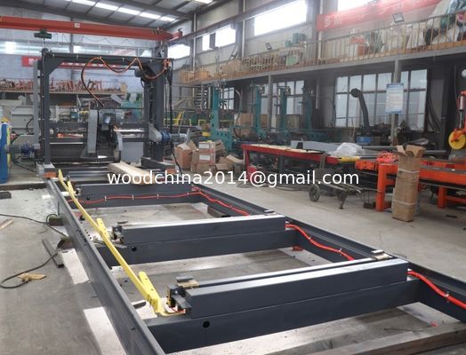 Vertical Horizontal Double Circular Saw Blades Angle Sawmill Machine Cutting Log Into Square Wood One Time