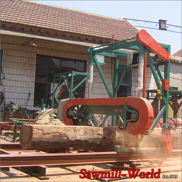 MJ1600 horizontal band saw mills log cutting used portable sawmill low