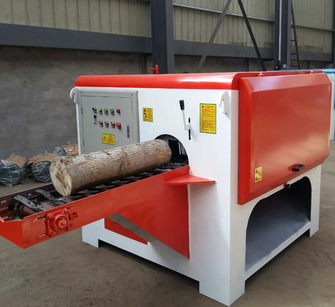 Round log cutting multiple rip saw machine, multi blade circular saw