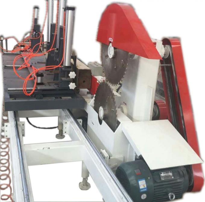 Circular Twin Blades Wood Saw Machine, Log Cutting Auto Feed Circular