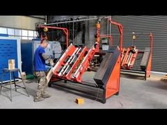 Block Making Pallet Nailing Machine Euro Style Pallet Nailer With 2 Nail Guns