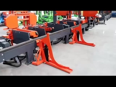 hydraulic band sawmill with log turner and loading