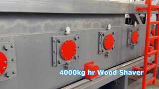 Large scale heavy duty wood shaving machine capacity 4000kgs per hour