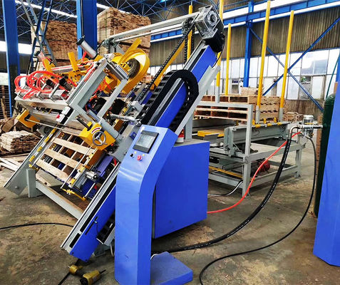 Automatic Wood Pallet Making Machine, Pallet Nailing Machine with automatic palletizer, wood pallet production line