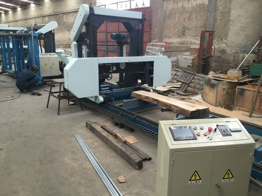 Diesel power portable saw mill /Electric  type Horizontal bandsaw mill machine