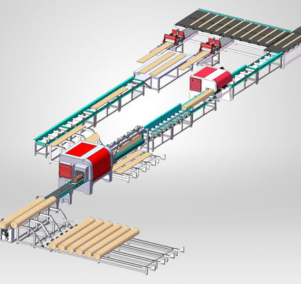 Log Plank Gang Rip Saw Machine Hydraulic Ripsaw Portable Sawmill