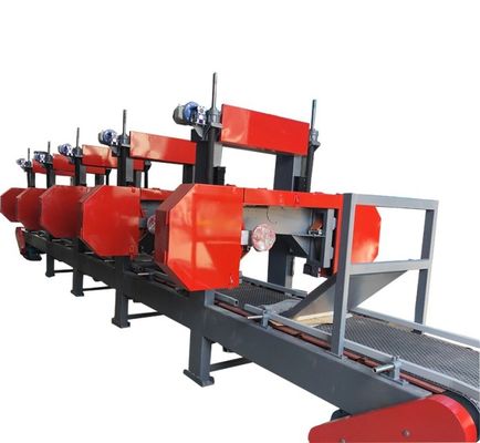 Multi Heads Industrial Sawmill Equipment Horizontal Wood Cutting Band Saw For Wood