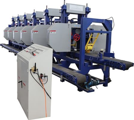 Multiple Heads Horizontal Resaw Bandsaw,Multi Blade Sawmill Machine 2 3 4 5 6 Heads Horizontal Resaw Bandsaw