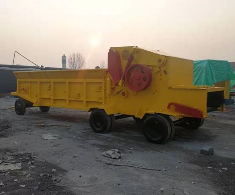 Customizable Mobile Horizontal Wood Chipper Shredder Dry And Wet Wood Log Branches Crusher