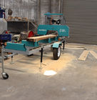 Wood cutting saw machines gas / diesel / electric portable wheels trailer sawmill ,horizontal bandsaw sawmill machine