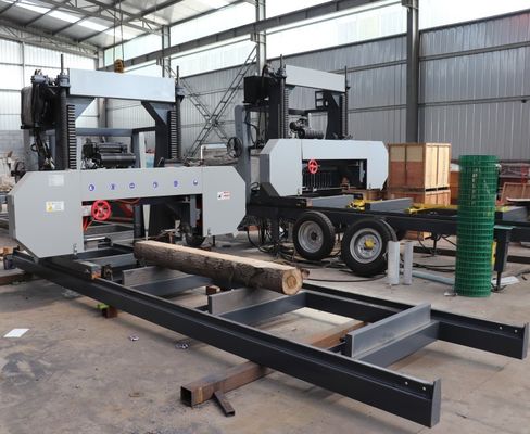 40'' MJ1000 Diesel Portable Sawmill for Timber Processing in Remote Areas Electric and Diesel Options
