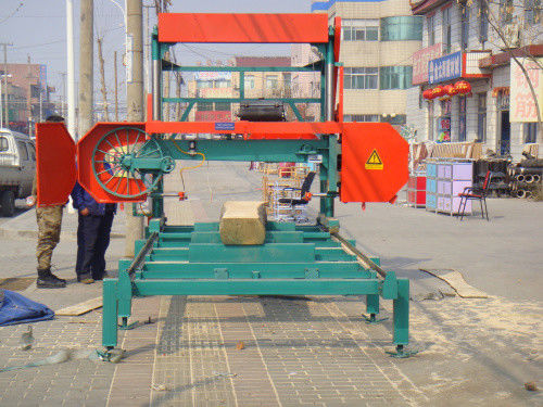 Horizontal band saw machine for wood cutting,portable saw mill,wood working machine