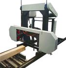 woodworking machinery portable Horizontal Band sawmill with hydraulic log loading arm