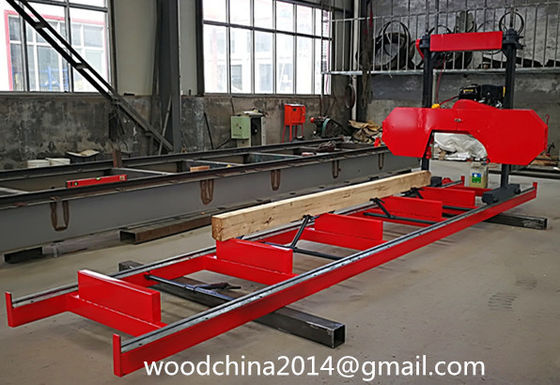 Petrol powered small SH24 portable horizontal band sawmill for wood sawing