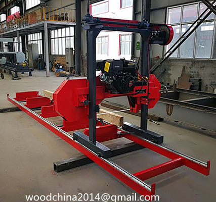 Petrol powered small SH24 portable horizontal band sawmill for wood sawing