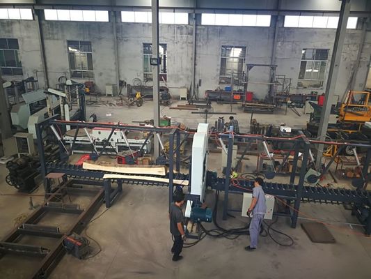 Twin Vertical Band Saw Machine / Industrial Equipment Log Twin Vertical Band Saw Mill Machine