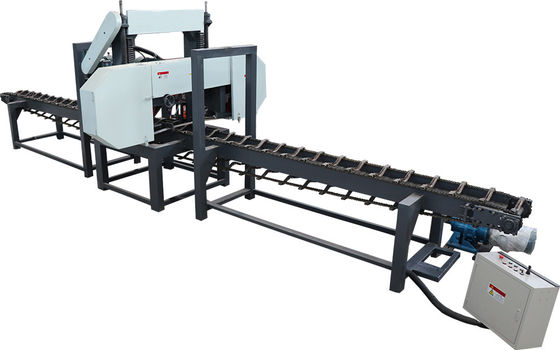 High-Production Bottom Slab Cutting Saw Mill with Industrial Sawmill Equipment