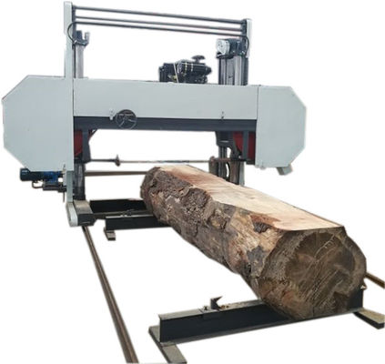 Big size diesel horizontal log cutting bandsaw wood saw mill for hardwood