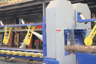 Double blade round logs cutting vertical band saw machine, twin bandsaw sawmill with touching screen