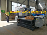 7.5kw electric motor wood pallet dismantling machine, dismanter with horizontal working table