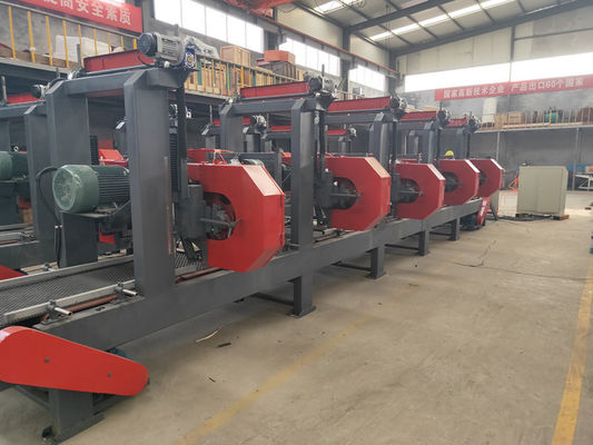 Horizontal Multiple heads log cutting portable band saw mills for sale