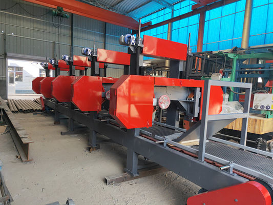 Horizontal Multiple heads log cutting portable band saw mills for sale