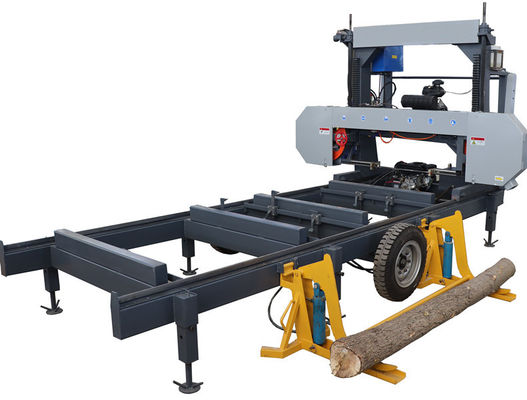 HOT SALES!!! Portable Diesel Engine Mobile Band Sawmill /Horizontal bandsaw Mill