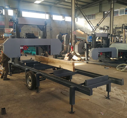 22HP-27HP Wood Portable Sawmill With Hydraulic Log Loading Arm