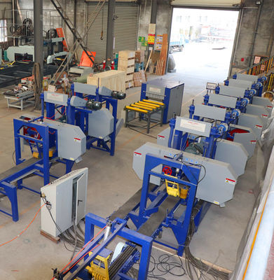 Wood Log Sawing 5 Heads Horizontal Resaw Band Saws Sawmill Machine For Sale