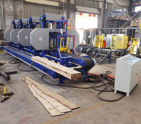 Multiple Heads Horizontal Resaw Bandsaw,Multi Blade Sawmill Machine 2 3 4 5 6 Heads Horizontal Resaw Bandsaw