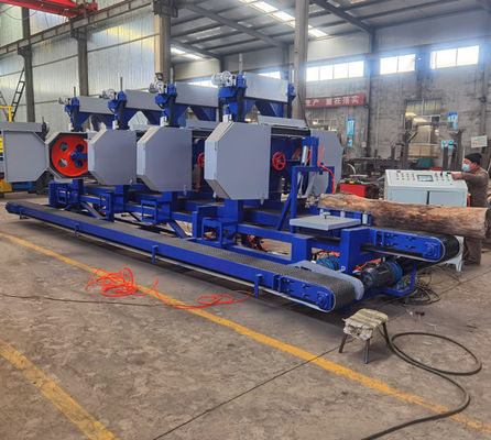 Multi Heads Bandsaw, Wood Cutting Horizontal Resaw Machine, Log Sawmill