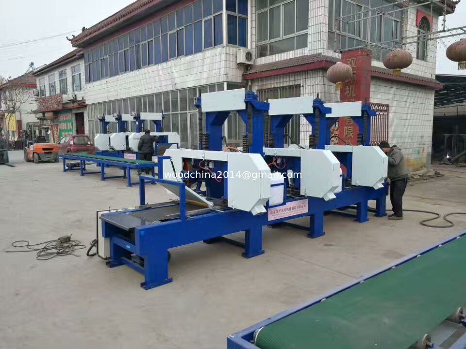 Multiple Heads Horizontal Band Resaw Machine/6 heads Timber cutting bandsaw Mill