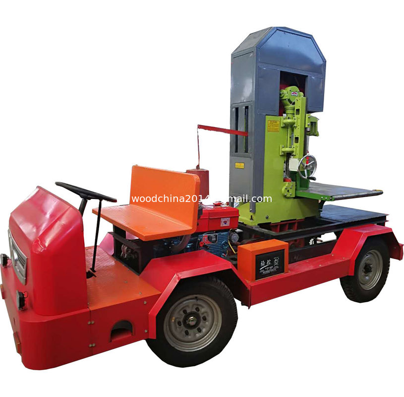 Diesel Powered Vertical Band Saw With Mobile Wheel, Vertical Bandsaw Mill Machine