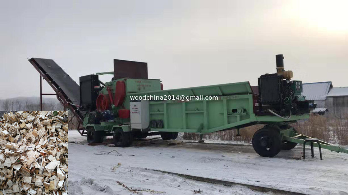 Diesel Wood Chipper Shredder Machine For Malaysia/Mobile Hardwood Crusher with 400HP engine