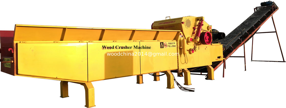 wood crusher /wood pulverizer machine crushing hard wood wet tree branch