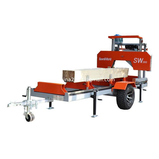 SW26G Horizontal Portable Bandsaw Saw mills for sale ,Gasoline Engine Portable Band Sawmill