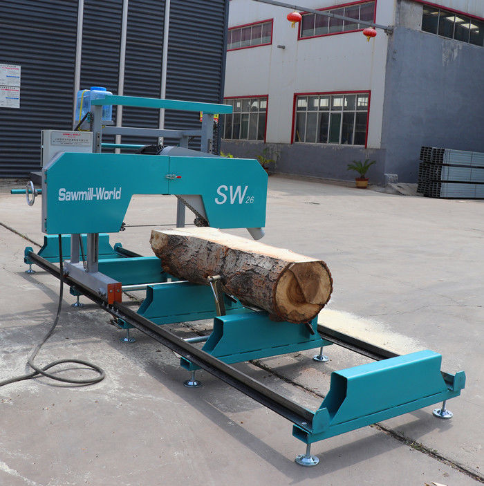 SW26G Portable Band Sawmill Machine For Wood Cutting, Horizontal