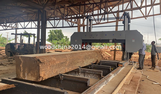 Dia 2500mm CNC Horizontal Automatic Wood Bandsaw Machine Band Saw For African Log Cutting