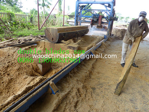 Double Blade Circular Saw Mill Machine Wood Cutting Automatic Log Sawmills