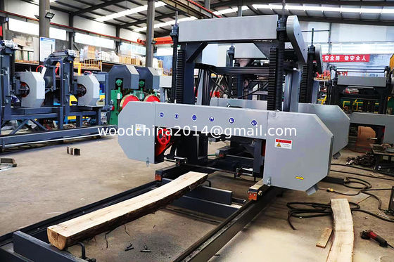 15KW 30KW Wood Portable Sawmill Mobile Wood Milling Machine With Cant Hook