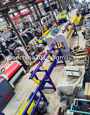Automatic 150mm Electric Bandsaw Mill Production Line For Wood Cutting