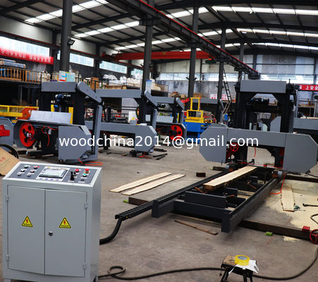 4.5M Long Horizontal Band Sawmill For Wood Cutting Portable Big Round Timber Sawmill On Trailer