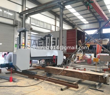 Large Wood Working Portable Horizontal Band Sawmill Log Cutting Machine