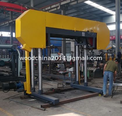Industrial Diesel Electric Bandsaw Mill Wood Horizontal Mobile Portable With Trailer