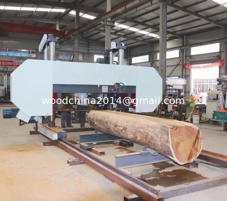 Double Column Horizontal Wood Band Sawing Machine MJ2500 Heavy Duty Bandsaw Mill